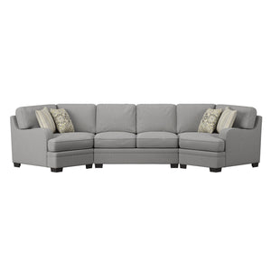 English Elm Wallace & Bay - Wallace & Bay  Berza Gray Cuddler Sectional