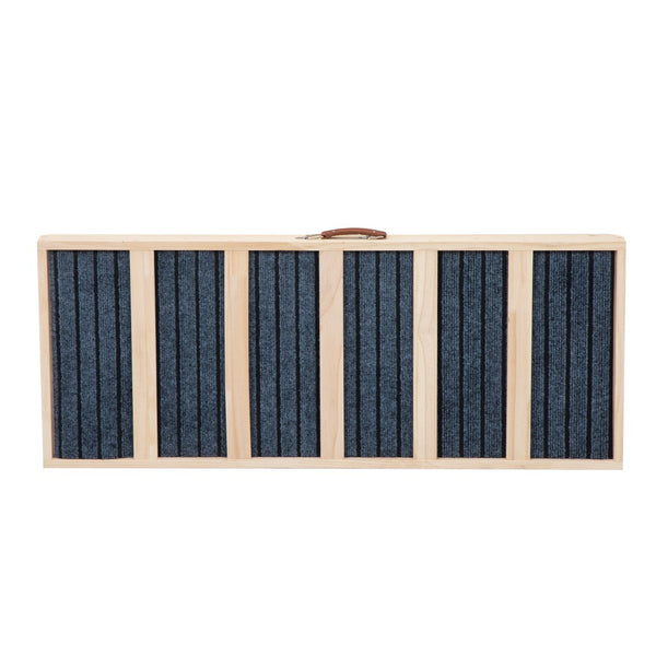 English Elm 39" Folding Pinewood Pet Ramp with Non-slip Surface and Adjustable Height for Dogs W2181P357575