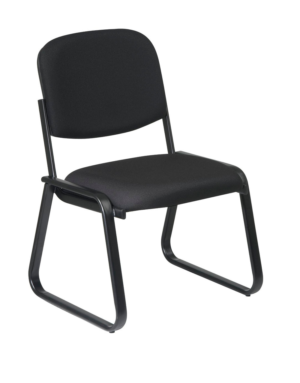 OSP Home Furnishings Deluxe Sled Base Armless Office Chair with Steel Frame and Thick Padded Seat for Any Room V4420-231
