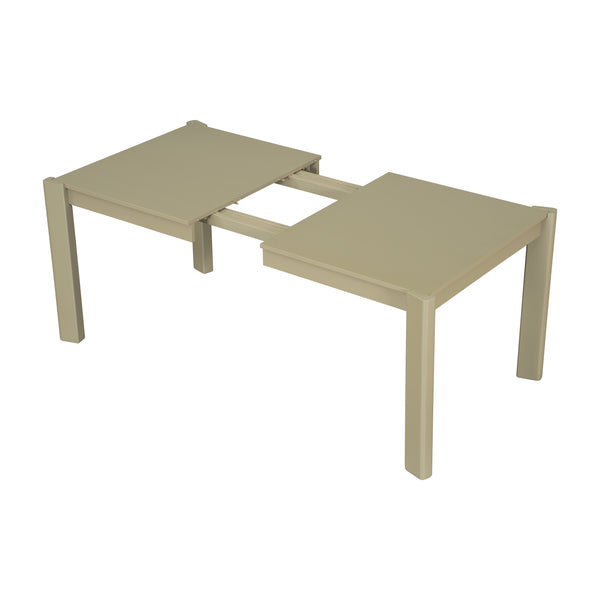 English Elm Expandable Solid Wood Farmhouse Dining Table with Smooth Gliding Extension, Space-Saving Design for 4–8 Guests Gold N842P271655E