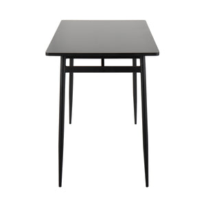 English Elm Marcel Contemporary Counter Table - Sleek Black Metal & Wood Design For Stylish Dining & Entertaining B202P223371