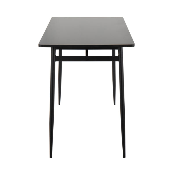 English Elm Marcel Contemporary Counter Table - Sleek Black Metal & Wood Design For Stylish Dining & Entertaining B202P223371