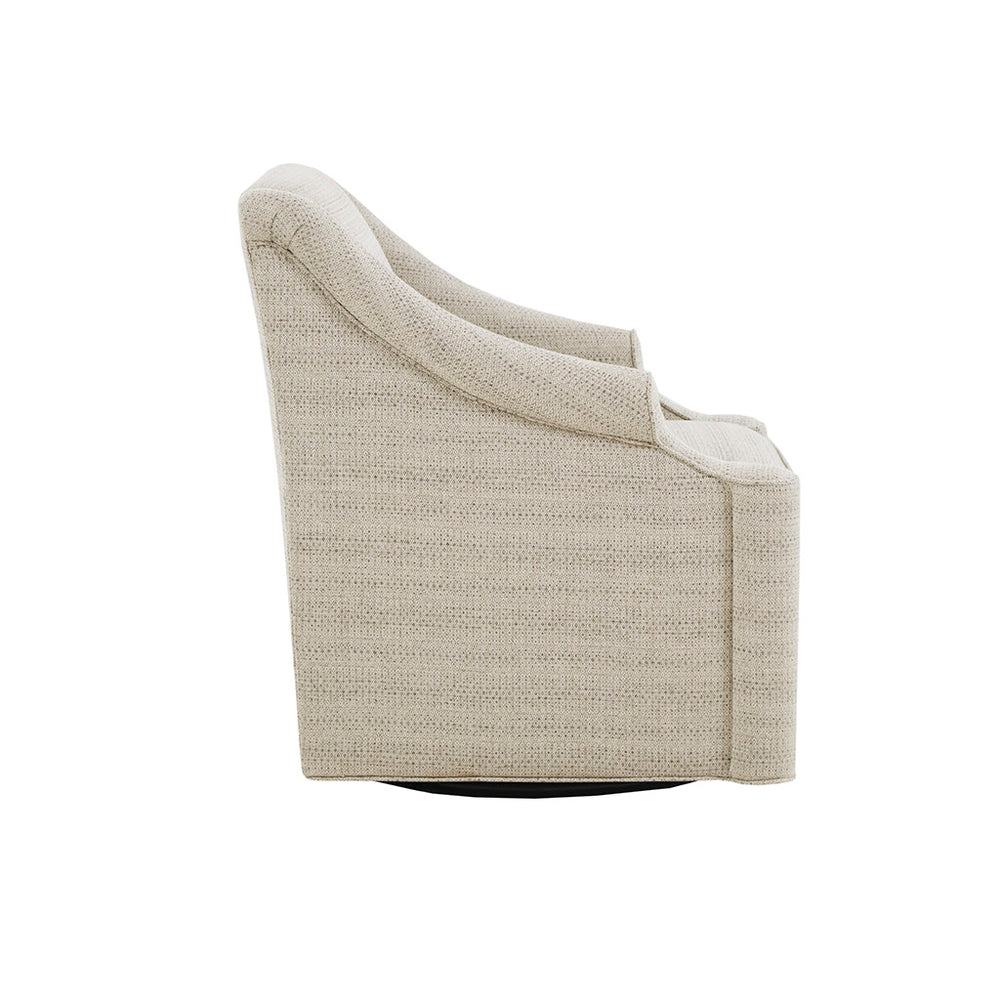 JLA Home Madison Park - Swivel Glider Chair in Tonal Grey-Cream Jacquard — Removable Cushion, 360° Smooth Rocking Comfort MP103-0937