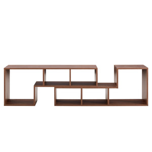 English Elm 2 Piece Modular L-shaped Tv Console Open Shelf Bookcase for Modern Living Rooms W3875P397178