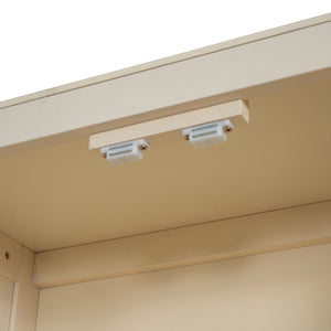 English Elm Full Size Wooden Platform Bed With Usb Charging, Storage Headboard & Elegant Drawers In Cream N820S00045K