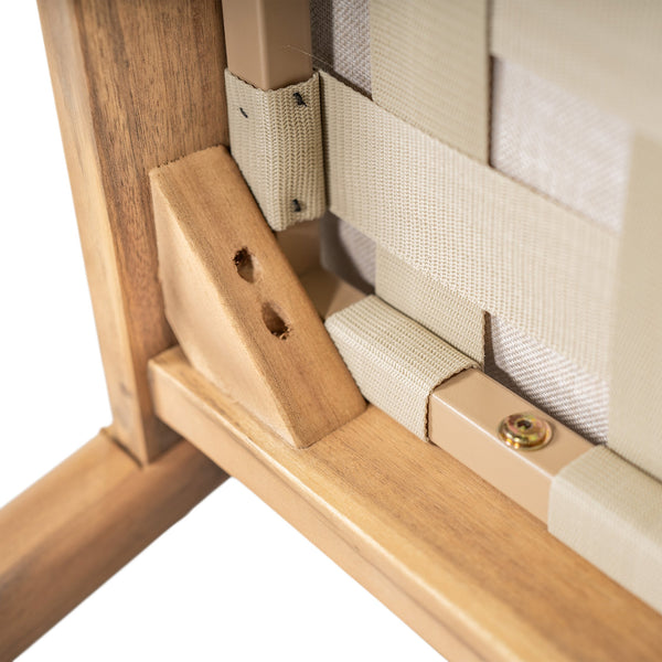 English Elm Christopher Knight Home® - Verona Outdoor Acacia Wood Club Chair Set Of 2 With Beige Cushions & Handwoven Rope For Patio Style N775P309256A