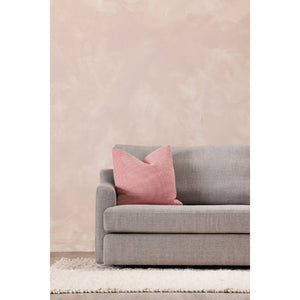 English Elm Ria Cotton Throw Pillow Desert Pink Square Accent for Sofas Chairs and Bedroom Benches B2769P498432