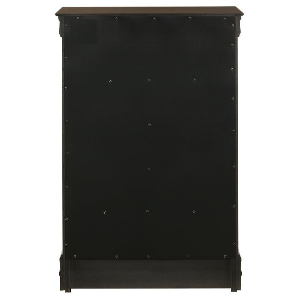 English Elm Janson Cappuccino 5-Drawer Bedroom Chest with Rich Espresso Finish, English Dovetail Strength, Spacious Storage B062P328705