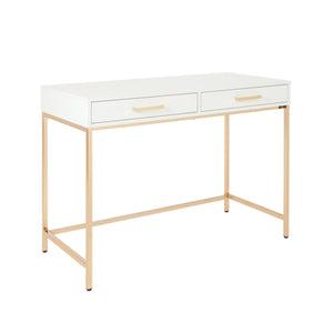 OSP Home Furnishings Alios White Desk White/Gold