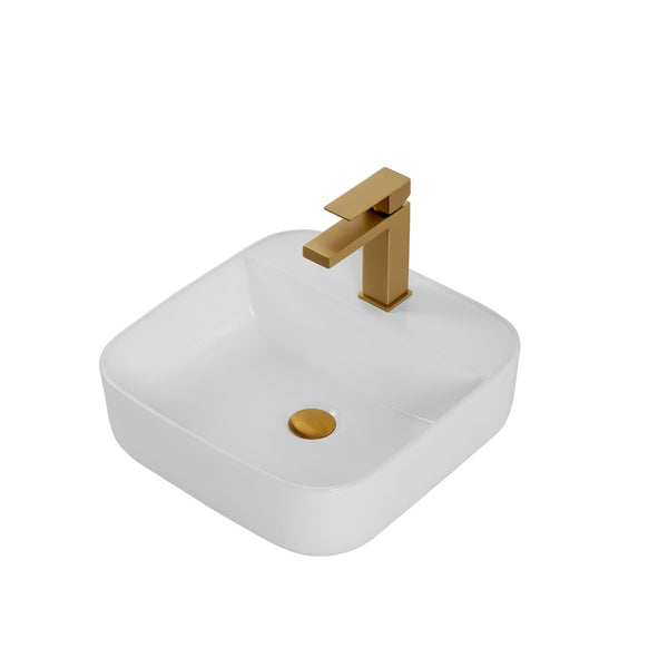 English Elm Bothwa Square Vessel Sink Vitreous Ceramic Above Counter Basin Cupc Certified B2724P262844