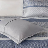 Madison Park Rhapsody Transitional 7 Piece Jacquard Comforter Set MP10-7422 Navy