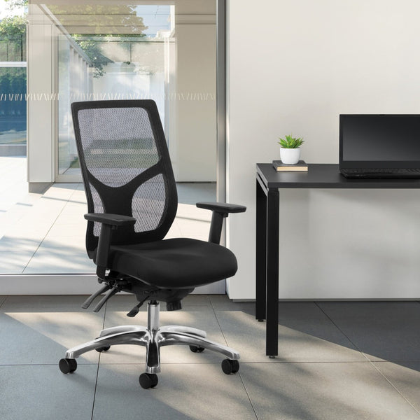 OSP Home Furnishings Progrid Ergonomic Mesh High-back Office Chair with Lumbar Support and Aluminum Base 99893-30