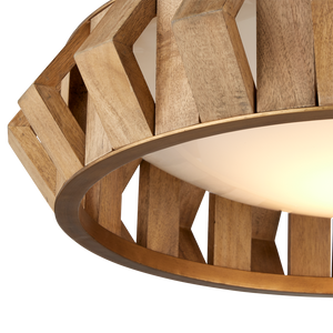 Plunge Chandelier: Stunning Mid-Century Modern Wood Pendant Light with Adjustable Height & LED Glow