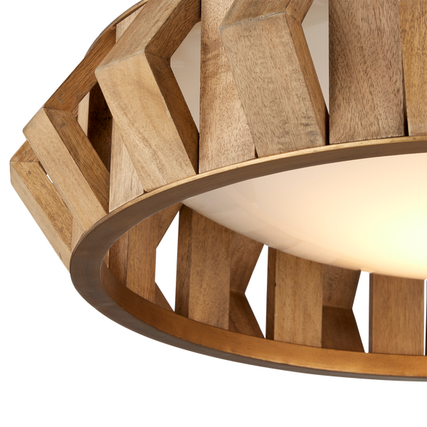 Plunge Chandelier: Stunning Mid-Century Modern Wood Pendant Light with Adjustable Height & LED Glow