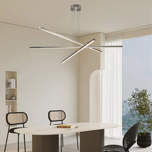 English Elm 48" Geometric Three Arm Led Chandelier Aluminum Acrylic Shade Dining Living Room W2312P415987