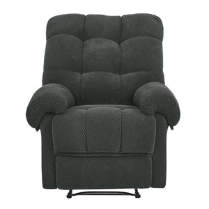 English Elm Camel Overstuffed Manual Recliner with High Density Padding for Modern Living Rooms Dark Gray W5568P449822