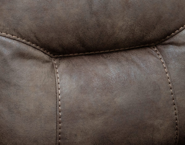 English Elm Wallace & Bay - Brown Swivel Gliding Recliner in Tawny Brown Fabric — Contemporary Comfort, Easy-Care, Space-Smart Design B361P384415