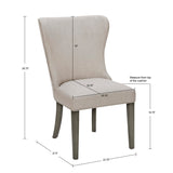 Madison Park Signature Helena Traditional Dining Side Chair MPS100-0115 Cream/Grey