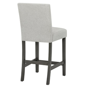 English Elm Selena Set Of 2 Modern Light Gray Counter Height Chairs With Gray Wood Frame & Ergonomic Comfort B061P406089-GIGA