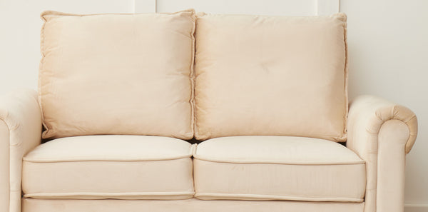 English Elm LOVESEAT,BEIGE Plush Velvet Microfiber Sofa with High-Density Foam, Solid Wood Frame, Compact Chic B205P248194