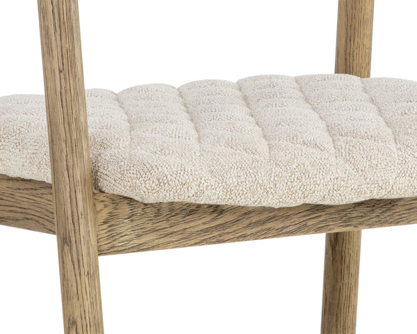 Sunpan Jeremy Counter Stool – Sleek Mid-Century Design in Acacia Wood with Unique Natural Textures and Character Weathered Oak / Dove Cream