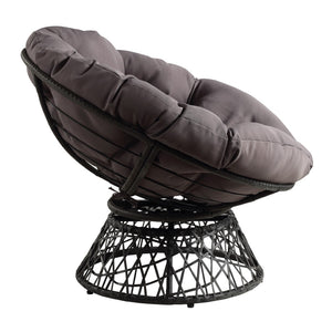 OSP Home Furnishings Papasan Chair Grey