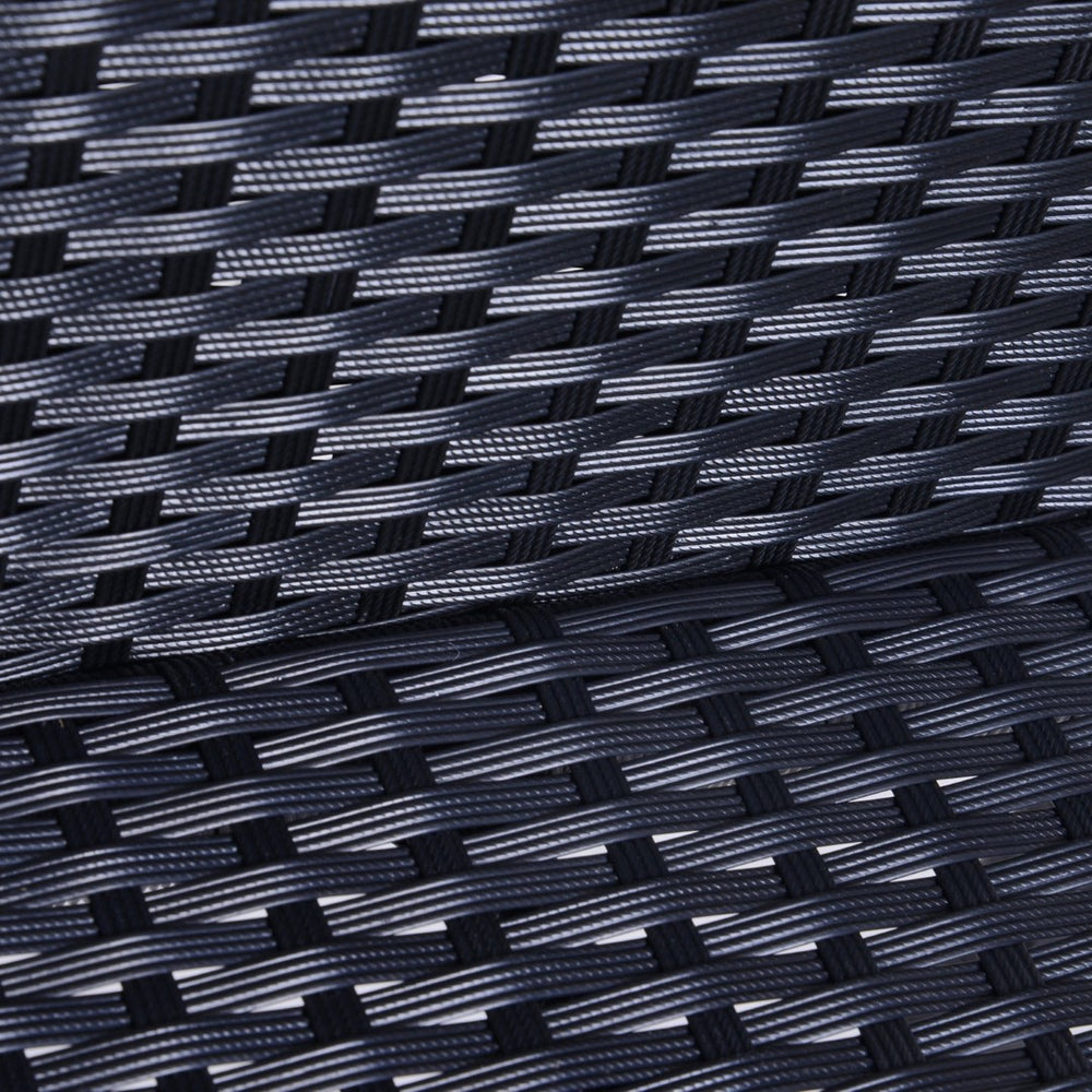 English Elm Outsunny 3-Piece Rattan Bar Set With Glass Top Table & 2 Stools For Stylish Outdoor Lounging W2225P217543-GIGA