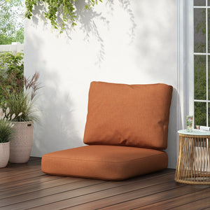 English Elm Christopher Knight Home® - Noah Outdoor Club Chair Cushion Set - Vibrant Orange Weather-Resistant Comfort For Patios & Decks N775P291454O