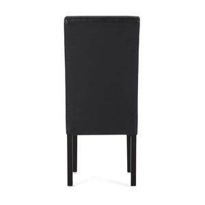English Elm Hanford Upholstered Dining Chair Set of 2 with T-stitch Back and Tapered Legs N767P360602B