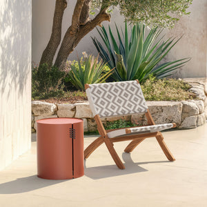 Zuo Modern Bayu Side Table - Modern Aluminum Design With Natural Elements For Versatile Home Or Hospitality Decor Brown Aluminum 704071-zuo-modern