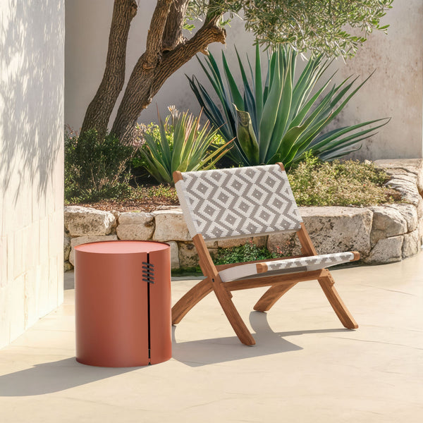 Zuo Modern Bayu Side Table - Modern Aluminum Design With Natural Elements For Versatile Home Or Hospitality Decor Brown Aluminum 704071-zuo-modern