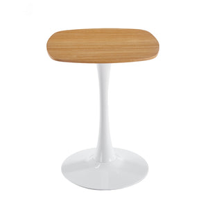 English Elm 23.62 Inch Round Pedestal Dining Table Oak Finish Compact Contemporary Accent W3766P397277
