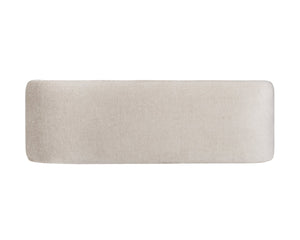 Sunpan NAHARA Bench - Stylish Arch-Shaped Seating in Bergen Olive for Modern Living Spaces and Entryways Taupe 112561
