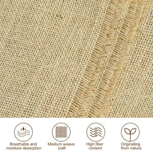 English Elm 3.3 Ft Natural Jute Burlap Roll Biodegradable Woven Fabric for Garden Weed Control T3656P337263