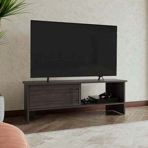 English Elm Navia 47" Wide TV Stand in Dark Walnut with Cabinet & Open Shelf, Cable Management, Fits 54" TVs B070P286462