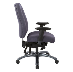 OSP Home Furnishings Multi-function Ergonomic High Back Office Chair with Lumbar Support and Titanium Base High Jet 8511-297