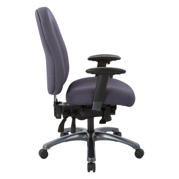 OSP Home Furnishings Multi-function Ergonomic High Back Office Chair with Lumbar Support and Titanium Base High Jet 8511-297