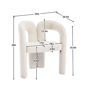 English Elm Contemporary Velvet Upholstered Barrel Accent Chair with Curved Support, Foam Seat, Steel Frame Finish Beige W395P224764