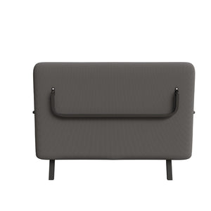 English Elm 46" Wide Corduroy Sleeper Sofa Bed Convertible Folding Chair for Two with Adjustable Backrest Grey W2700P431034