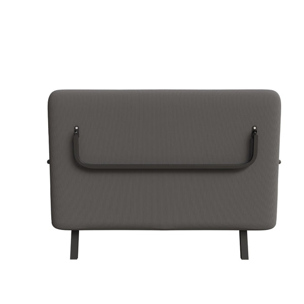 English Elm 46" Wide Corduroy Sleeper Sofa Bed Convertible Folding Chair for Two with Adjustable Backrest Grey W2700P431034