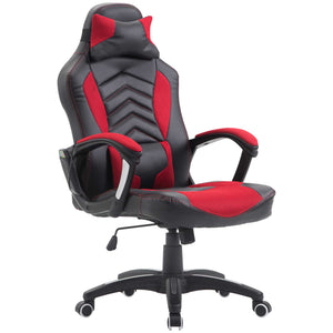 English Elm Homcom Racing Style Gaming Chair With 6-Point Massage, Heated Support, Adjustable Height & Recline W2225P217485