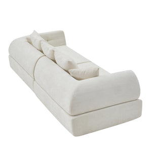 English Elm Cloud Modular Sectional with Ottoman Sink-in Cushions for Relaxed Living Spaces W3728S00006