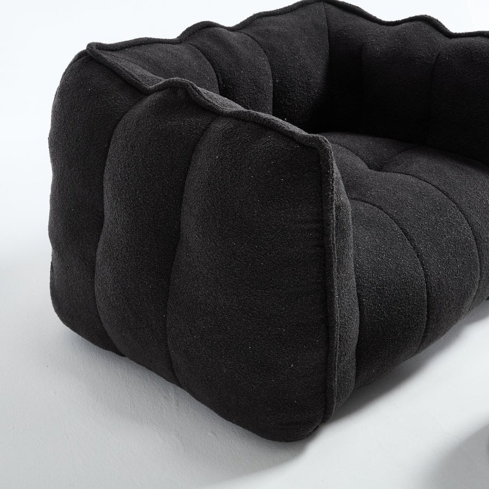English Elm Soft Bean Bag Chair Set With Footstool For Gaming & Relaxation - Cozy, Durable & Space-Saving Design W1996P309482-GIGA