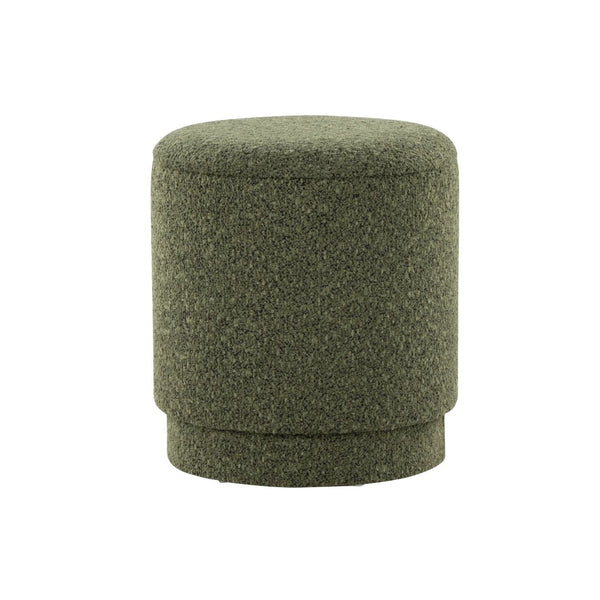 English Elm Ottoman Set Nesting Storage Cubes Upholstered in Rich Fabric for Modern Living Spaces Green B202P471501