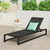 Christopher Knight Home® - Noble House - Modesta Outdoor Aluminum Chaise Lounge With Mesh Seating