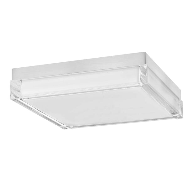 English Elm 11-inch Matte Led Flush Mount Ceiling Light Dimmable Frosted Diffuser Modern Low Profile Chrome B370P398965