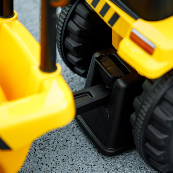 English Elm Qaba Caterpillar Licensed Toddler Excavator Ride on with Shovel Trailer and Horn W2225P249788