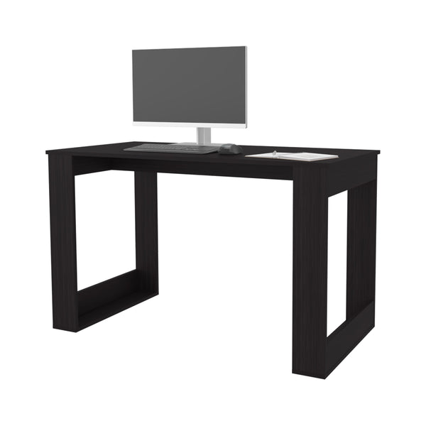 English Elm Aurora Wengue Writing Computer Desk – Spacious 47.2" Work Surface, Minimalist Design for Compact Home Office B128P287525