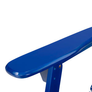 English Elm Christopher Knight Home® - Malibu Foldable Adirondack Chair - Coastal Blue Acacia Wood, Rustic Design With Comfort & Style N770P241668C