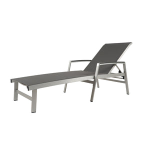 English Elm Christopher Knight Home® - OAXTON Chaise Lounge Set with Rust-Resistant Aluminum Frame, Breathable Mesh Seating & 5-Position Recline PMID: Gray N775P210066G